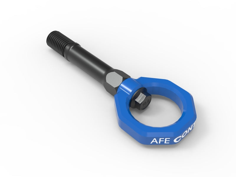 aFe CONTROL Front Tow Hook Nissan Z 23-25 V6-3.0LBlue (AFE450-712001-L)