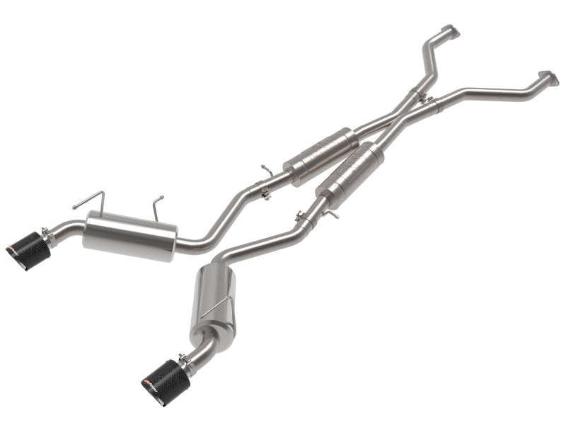 aFe Takeda Cat-Back Exhaust System Nissan 370Z 09-20 V6-3.7L- Carbon Tip (AFE49-36139-C)